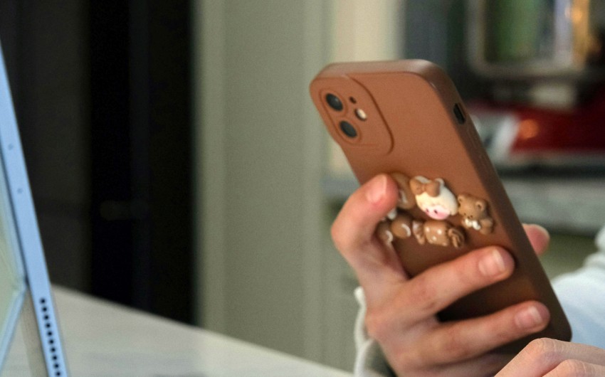 close up of a phone in hand